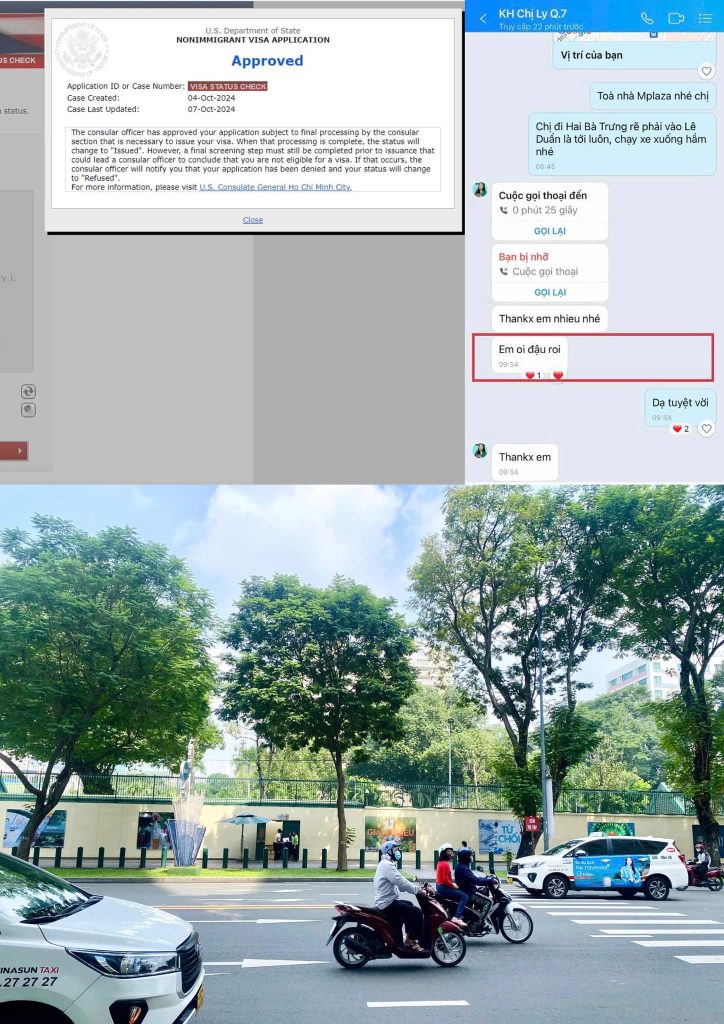 Sau buổi phỏng vấn với viên chức lãnh sự Mỹ, anh M đã nhận được visa du lịch Mỹ. Sau buổi phỏng vấn với viên chức lãnh sự Mỹ, anh M đã nhận được visa du lịch Mỹ.